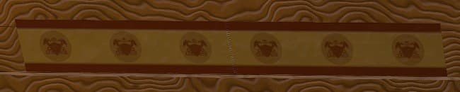 The seal band from a real crate in Second Life: a gold strip edged in red, printed with the SL Colonies crest.